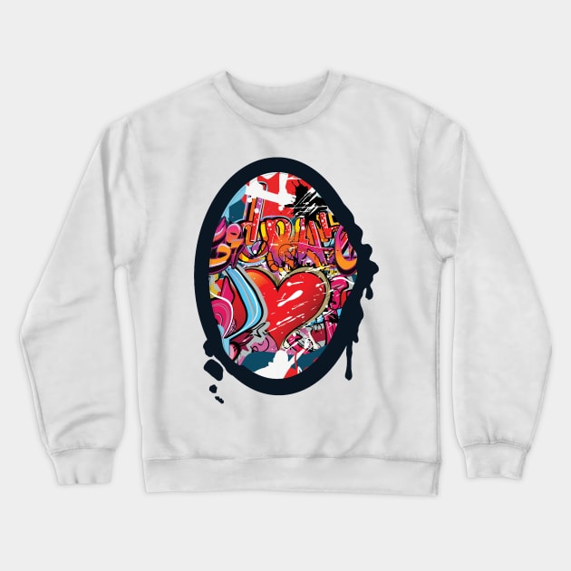 love fun GRAFFITI Crewneck Sweatshirt by MARK ASHKENAZI